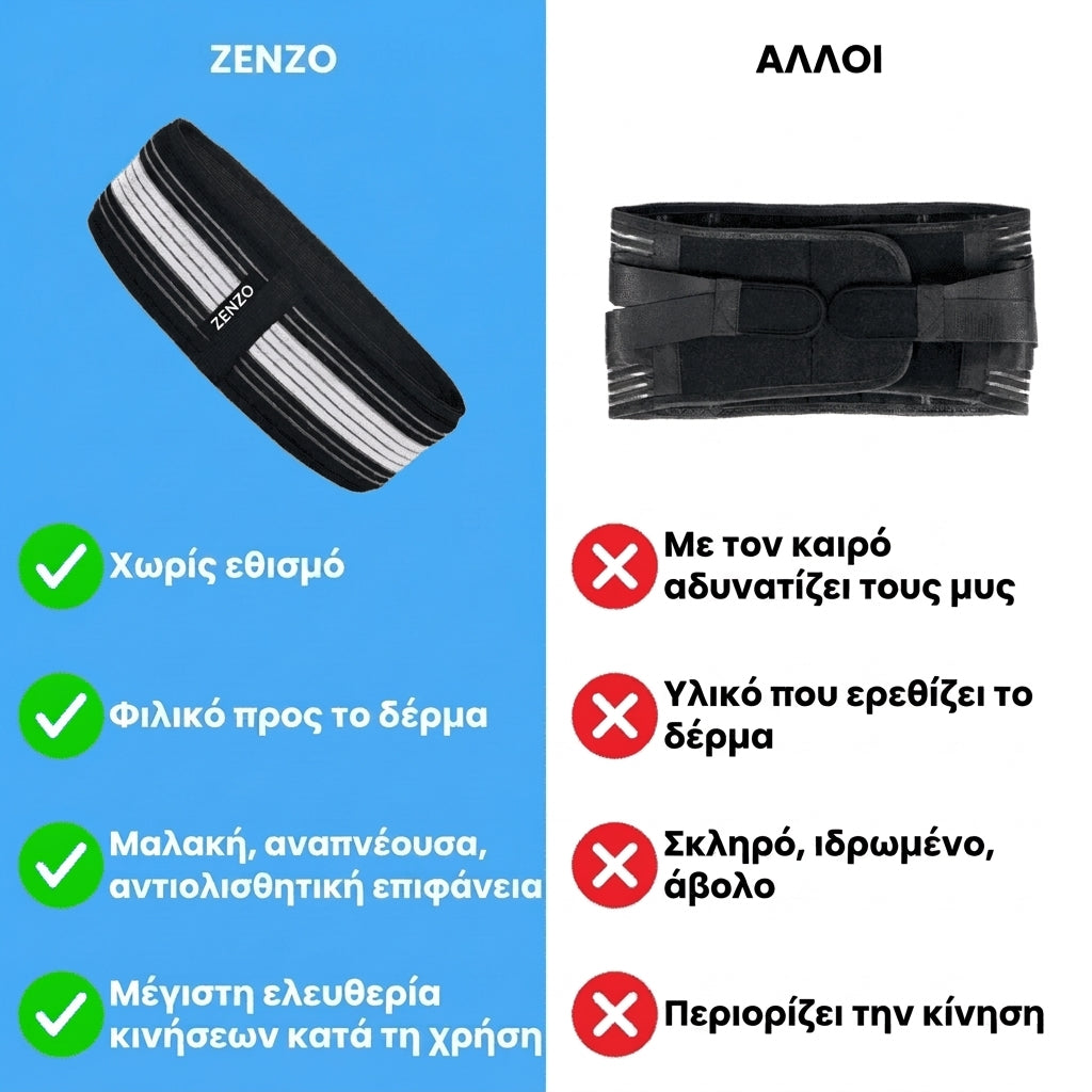 Zenzo® |  Ορθοπεδική ζώνη για την πλάτη